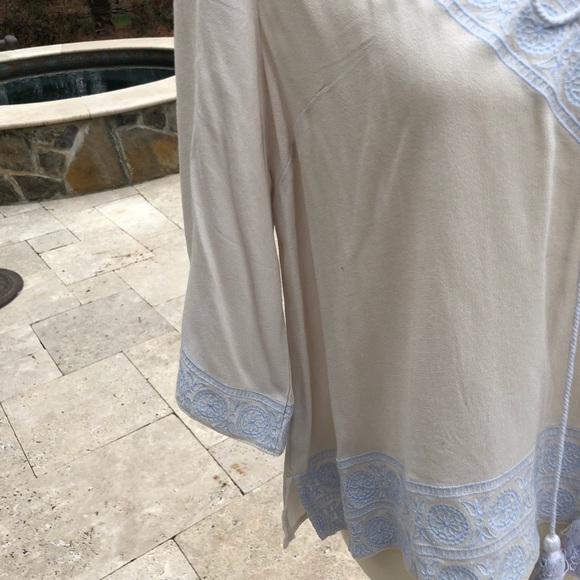 Soieblu Embroidered Top with Tassels - Picture 4 of 8